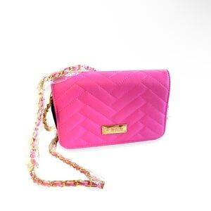 bebe Sophia Crossbody Bag Bubblegum Pink NWT